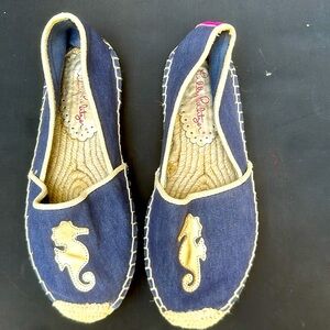 Lilly Pulitzer Seahorse Espadrilles. Size 7
